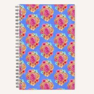 Pink Blue Island Tropical Sea Turtles Notizblock