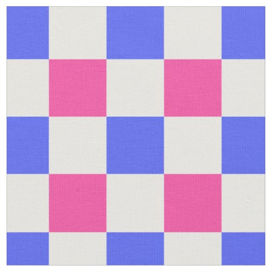 Pink Blue Kariert Karo Muster Stoff (Nahaufnahme)