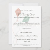 PINK BLUE KITE KIDS AKTIVITÄTSKLASSE EINLADUNG (Vorderseite)