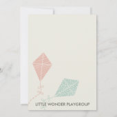 PINK BLUE KITE KIDS AKTIVITÄTSKLASSE EINLADUNG (Rückseite)