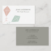 PINK BLUE KITE KIDS KLASSE TEACHER TUTOR COACH VISITENKARTE (Vorne/Hinten)