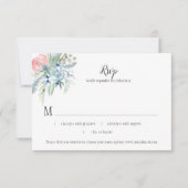Pink Blue Lavendel Sage Green Floral UAWG RSVP Karte (Vorderseite)
