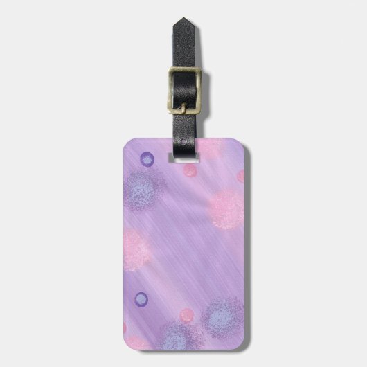 Pink Blue Lavender Spheres Gepäckanhänger (Vorderseite vertikal)