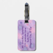 Pink Blue Lavender Spheres Gepäckanhänger (Rückseite vertikal)