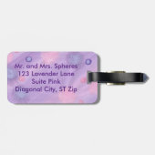 Pink Blue Lavender Spheres Gepäckanhänger (Rückseite horizontal)