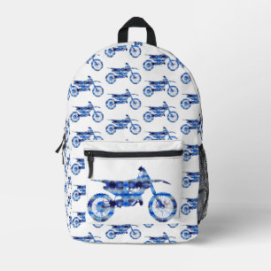 Pink Blue Lila Aquarellfarbe Fusionsspritze Bedruckter Rucksack
