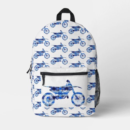 Pink Blue Lila Aquarellfarbe Fusionsspritze Bedruckter Rucksack (Vorderseite)