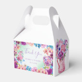 Pink Blue Lila Blumen Gefallen Box Your Celebratio Geschenkschachtel (Rückseite)