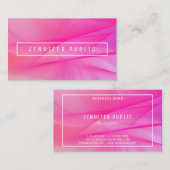 Pink Blue Lila Elegante Trendy Colors Template Visitenkarte (Vorne/Hinten)