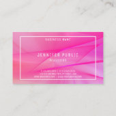 Pink Blue Lila Elegante Trendy Colors Template Visitenkarte (Rückseite)