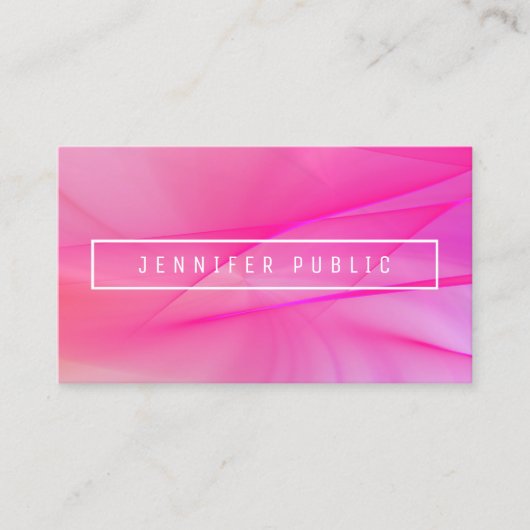 Pink Blue Lila Elegante Trendy Colors Template Visitenkarte (Vorderseite)