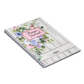 Pink Blue Lila Floral Wood Name Prayer Journal Notizblock (Rechte Seite)