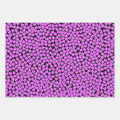 Pink Blue Lila Hearts Muster Geschenkpapier Set (Vorderseite 3)