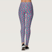 Pink Blue Lila Mermaid Imitate Glitzer Leggings (Rückseite)