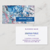 Pink Blue Lila Modern Abstrakt personalisieren Visitenkarte (Vorne/Hinten)