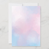 Pink Blue Little Piece of Heaven Gender Reveal Einladung (Rückseite)