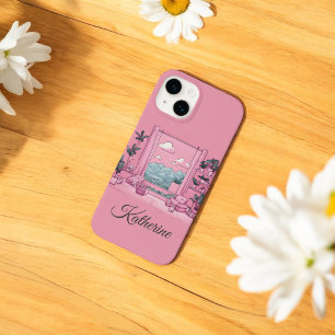 Pink Blue Mountain View Boss Lady Girlfriend Gesch Case-Mate iPhone 14 Hülle