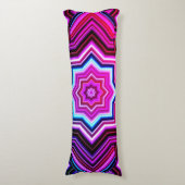 Pink & Blue Muster Kissen (Vorderseite Vertikal)