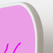 Pink Blue Niedlich Face Pickleball Paddle (Linke Seite)