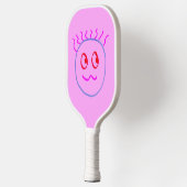 Pink Blue Niedlich Face Pickleball Paddle (Links)