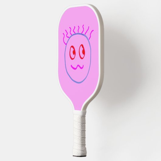Pink Blue Niedlich Face Pickleball Paddle (Links)