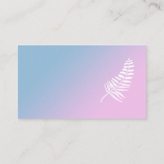 Pink & Blue Ombre Babydusche Windelwaschkarten Begleitkarte (Rückseite)