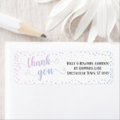 Pink Blue Ombre Confetti Typografie Vielen Dank (Insitu)
