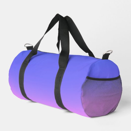 Pink & Blue Ombre Gradient Duffle Bag (Rechte Ecke)