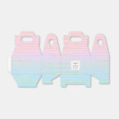 Pink Blue Ombre mit Thin Gold Lines Wedding Geschenkschachtel (Ungefaltet)