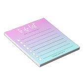 Pink Blue Ombre zu tun Liste Girl Notizblock (angewinkelt)