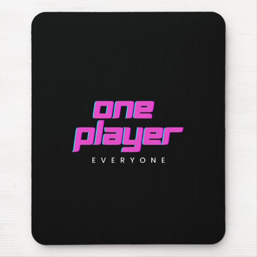 Pink & Blue One Player-Mauspad Mousepad (Vorne)