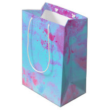 Pink Blue Paint Splash Abstrakt Stilvoll