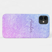 Pink Blue Paint Textured Pattern Personalisiert Case-Mate iPhone Hülle (Rückseite (Horizontal))