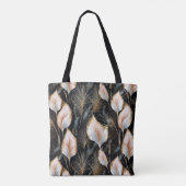 Pink & Blue Pampas Grass Glitzer Tasche (Rückseite)