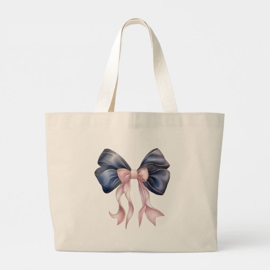 Pink Blue Paris Table Baguettes Jumbo Stoffbeutel (Rückseite)