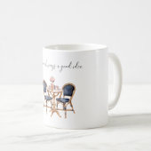 Pink Blue Paris Table Baguettes Kaffeetasse (VorderseiteRechts)