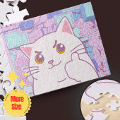 Pink & Blue Pastel Cat Jigsaw Puzzle 🧩 | Geschenk