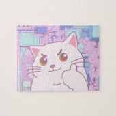 Pink & Blue Pastel Cat Jigsaw Puzzle 🧩 | Geschenk (Horizontal)