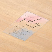 Pink Blue Pastel Gender Reveal Party Acryleinladungen (Ablage )