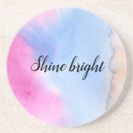 Pink Blue Peach Gefärbte Krawatte Getränkeuntersetzer