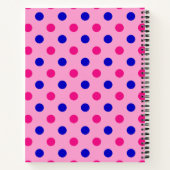 Pink Blue Pink Polka Dot Pattern Notizblock (Rückseite)