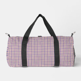 Pink Blue Plaid Classic Pattern Retro Duffle Bag