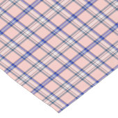 Pink Blue Plaid Classic Pattern Retro Table Runner Kurzer Tischläufer (Ecke)