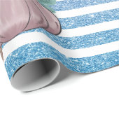 Pink Blue Pumpkin Erntedank Gender Reveal Party Geschenkpapier (Rolleneckpunkt)