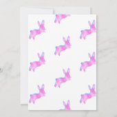 Pink Blue Purple Cute Bunny Easter Brunch Egg Hunt Einladung (Rückseite)