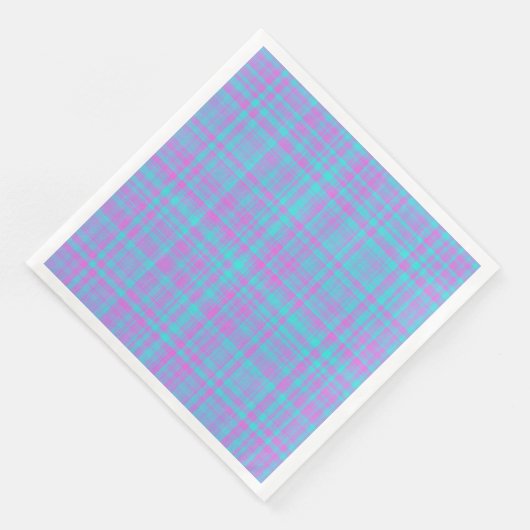 Pink Blue Purple Plaid Pattern Serviette (Ecke)