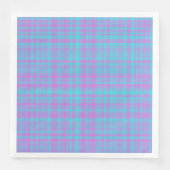 Pink Blue Purple Plaid Pattern Serviette (Vorderseite)