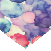 Pink Blue Purple Watercolor paint Fusion Tischdecke (Schrägansicht)