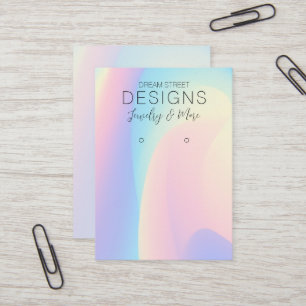 Pink Blue Rainbow Ering Display Card Visitenkarte