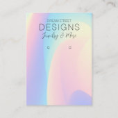 Pink Blue Rainbow Ering Display Card Visitenkarte (Vorderseite)
